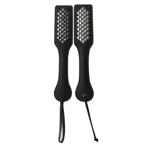 BDSM Leather Spanking Paddle Slapper with Rivets for Couples