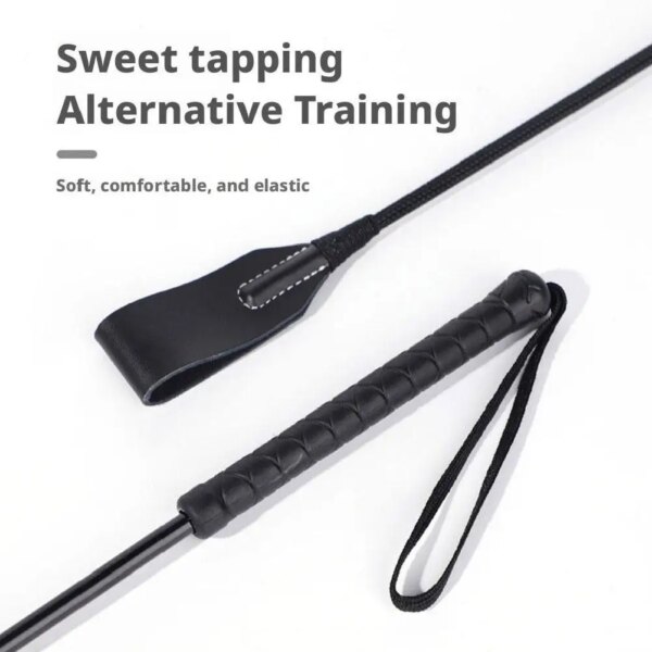 OLO 45CM SM Flirt Whip – Sex Toys for Couples, Premium Leather Bondage Accessory