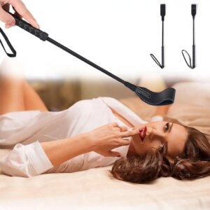 OLO 45CM SM Flirt Whip – Sex Toys for Couples, Premium Leather Bondage Accessory