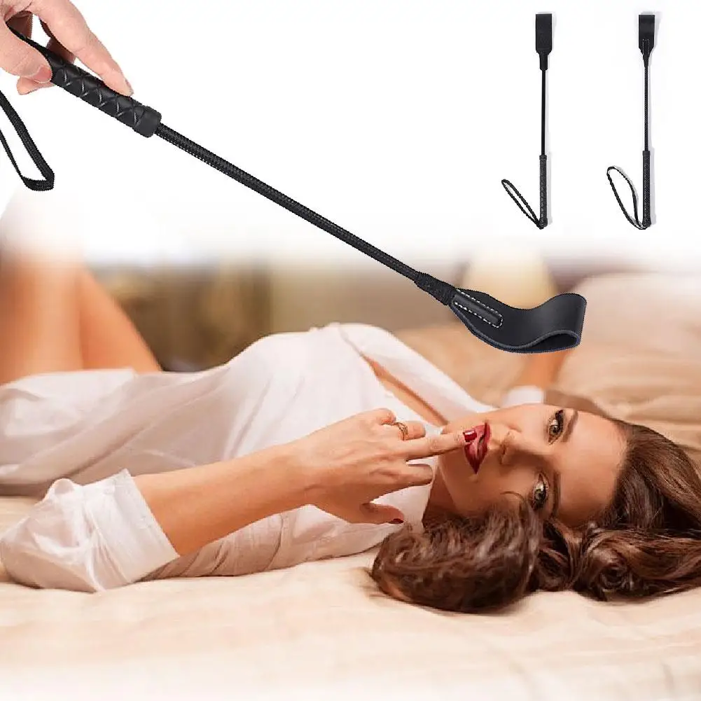 OLO 45CM SM Flirt Whip – Sex Toys for Couples, Premium Leather Bondage Accessory
