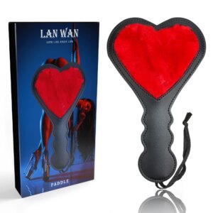 Leather Sex Spanking Paddle Heart-shaped Slapper for Couples