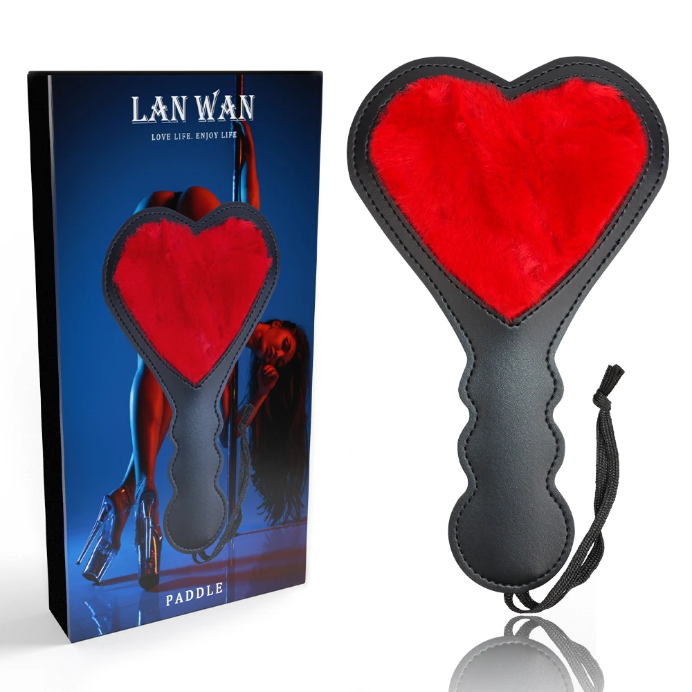Leather Sex Spanking Paddle Heart-shaped Slapper for Couples