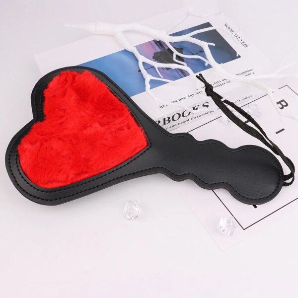 Leather Sex Spanking Paddle Heart-shaped Slapper for Couples