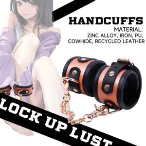 Premium Cowhide Handcuff Bondage Set By Xlucia For Couples Erotic SM Games