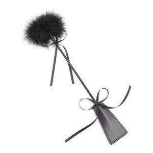 This Black Flirting Feather PU Leather Spanking Whip Flogger By Xlucia