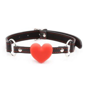 Shop This BDSM Heart Gag Leather Silicone Solid Ball Mouth By Xlucia