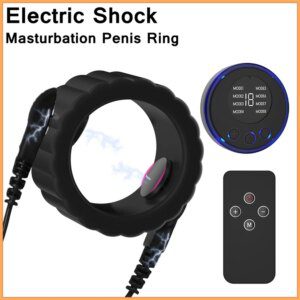New Male Electric Shock Penis Ring Ball Scrotum Bondage Toys By xlucia