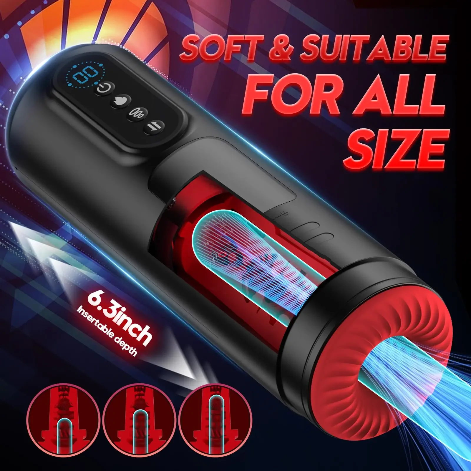 Advanced Sucking Automatic Male Masturbator With Heating And LCD Display By Xlucia - Image 6