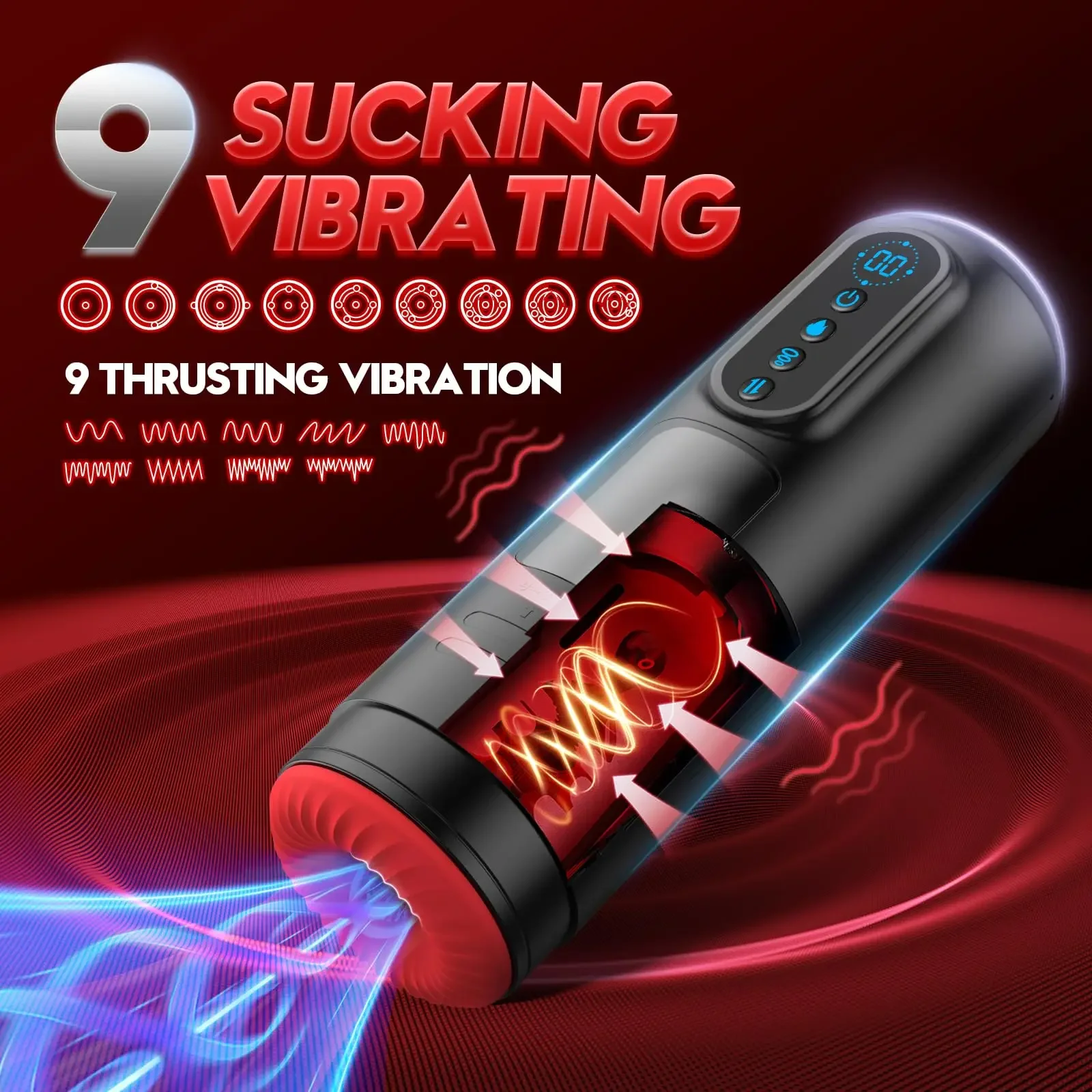 Advanced Sucking Automatic Male Masturbator With Heating And LCD Display By Xlucia - Image 2