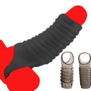 Premium Reusable Penis Extender Sleeve And Dual Ball Loop Ring By Xlucia