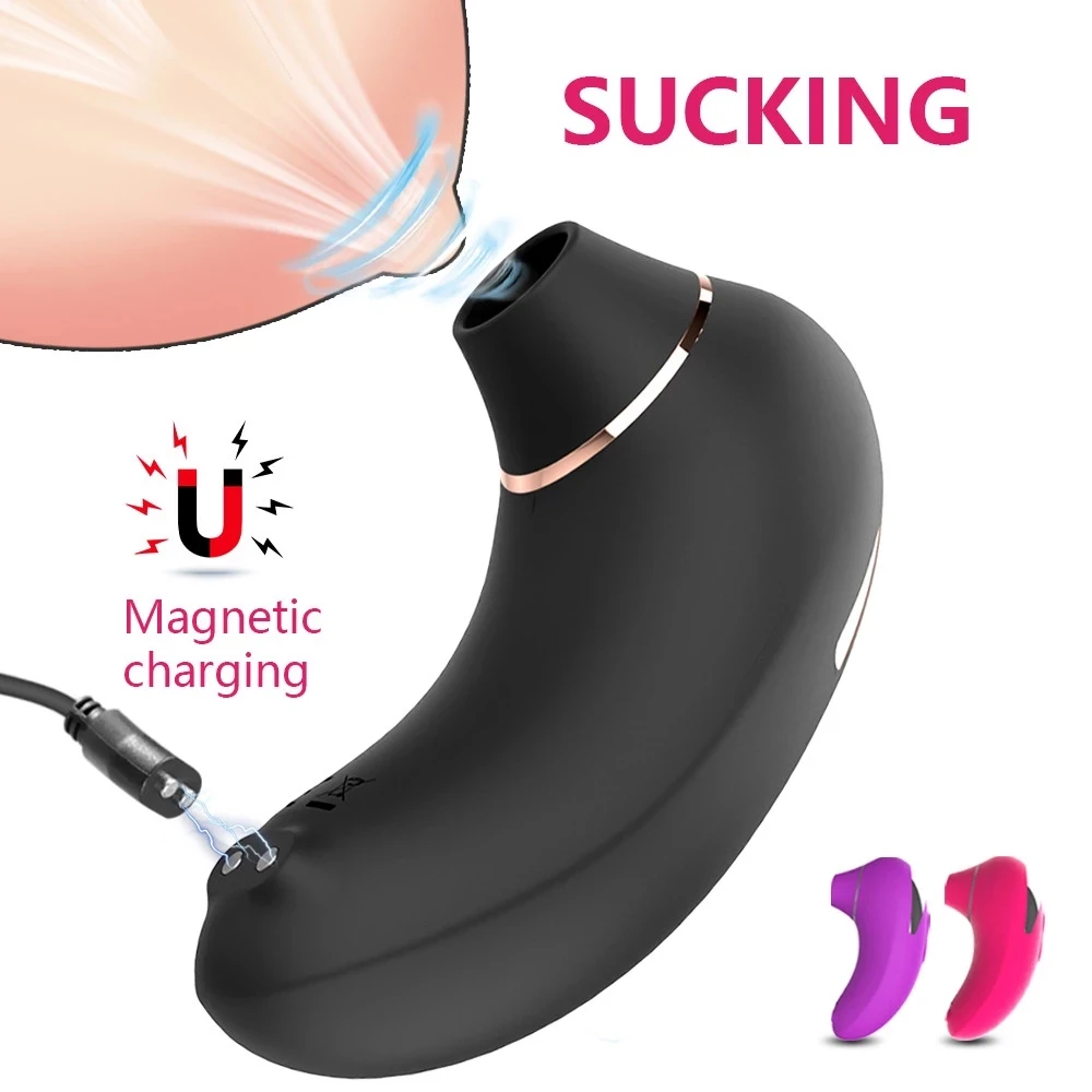 A sleek, ergonomic clitoral sucking vibrator for women featuring a specialized oral-style stimulation head.