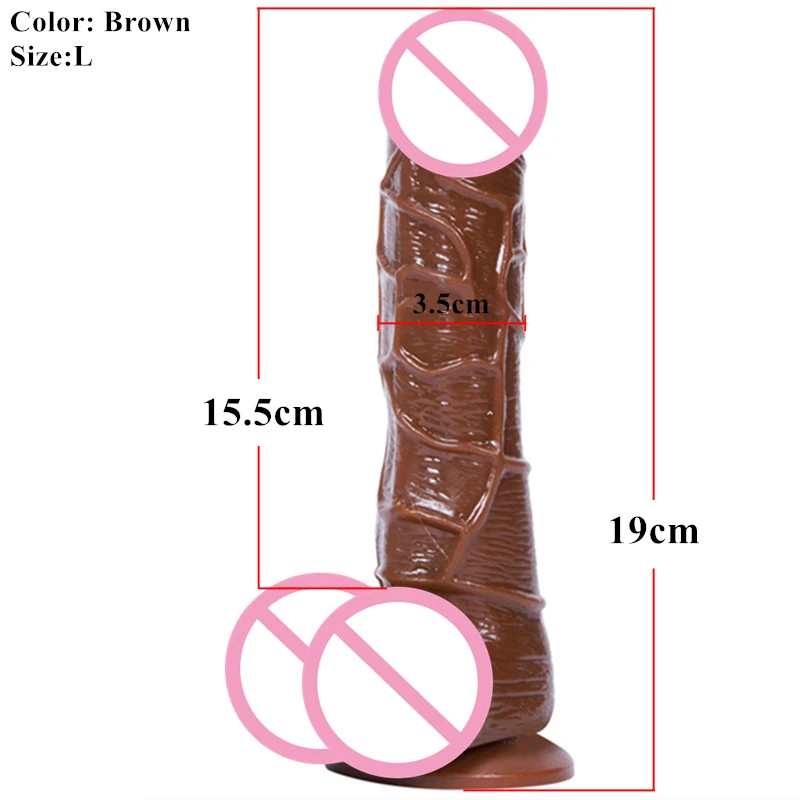19cm Black Realistic Dildo with Sucker