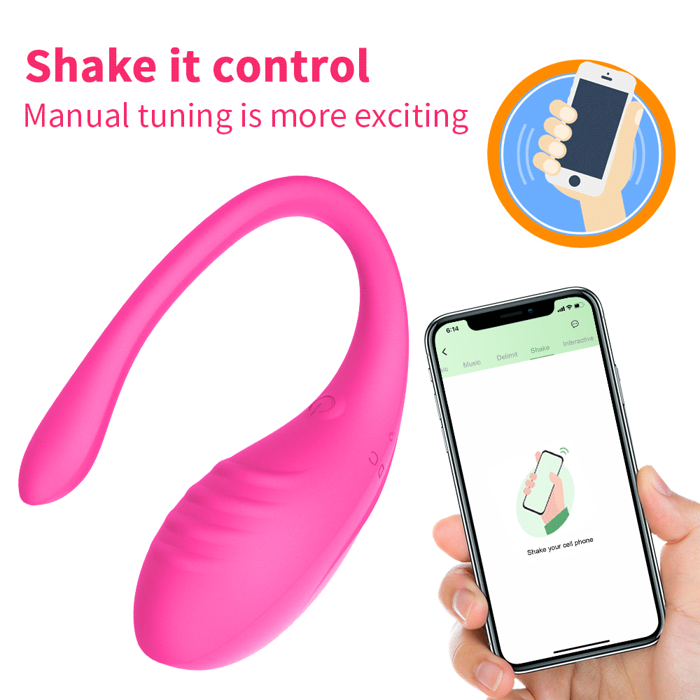 A sleek, purple wearable vibrating egg massager by Xlucia with a contoured design for G-spot and anal stimulation, shown next to a smartphone displaying the control app.