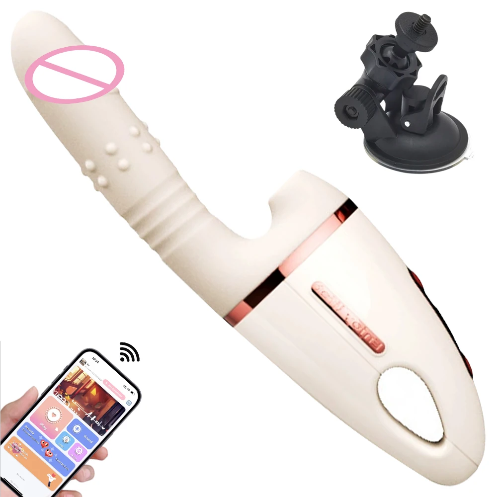 A high-performance sex machine by Xlucia featuring a black thrusting dildo and a heavy-duty suction cup base on a plain background.