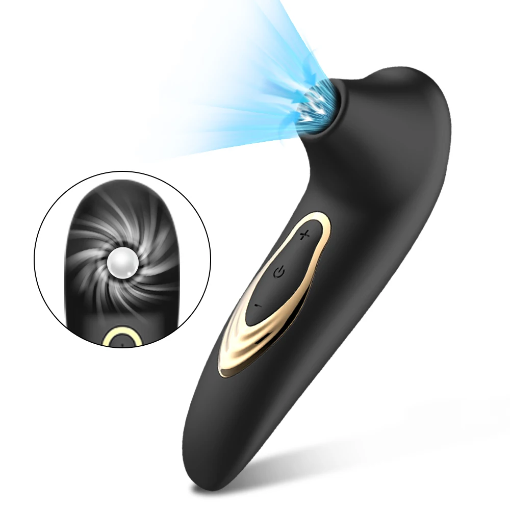 A sleek, ergonomic rechargeable clitoral sucking vibrator and G-spot stimulator for women's erotic pleasure.