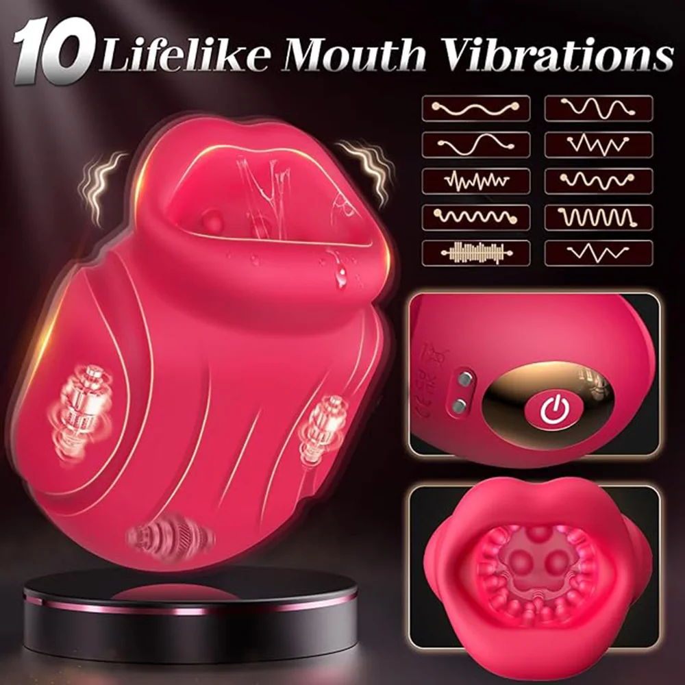 Close-up of a sleek black APP Control Male Masturbator showing the textured sucking mouth and ergonomic design for glans training.