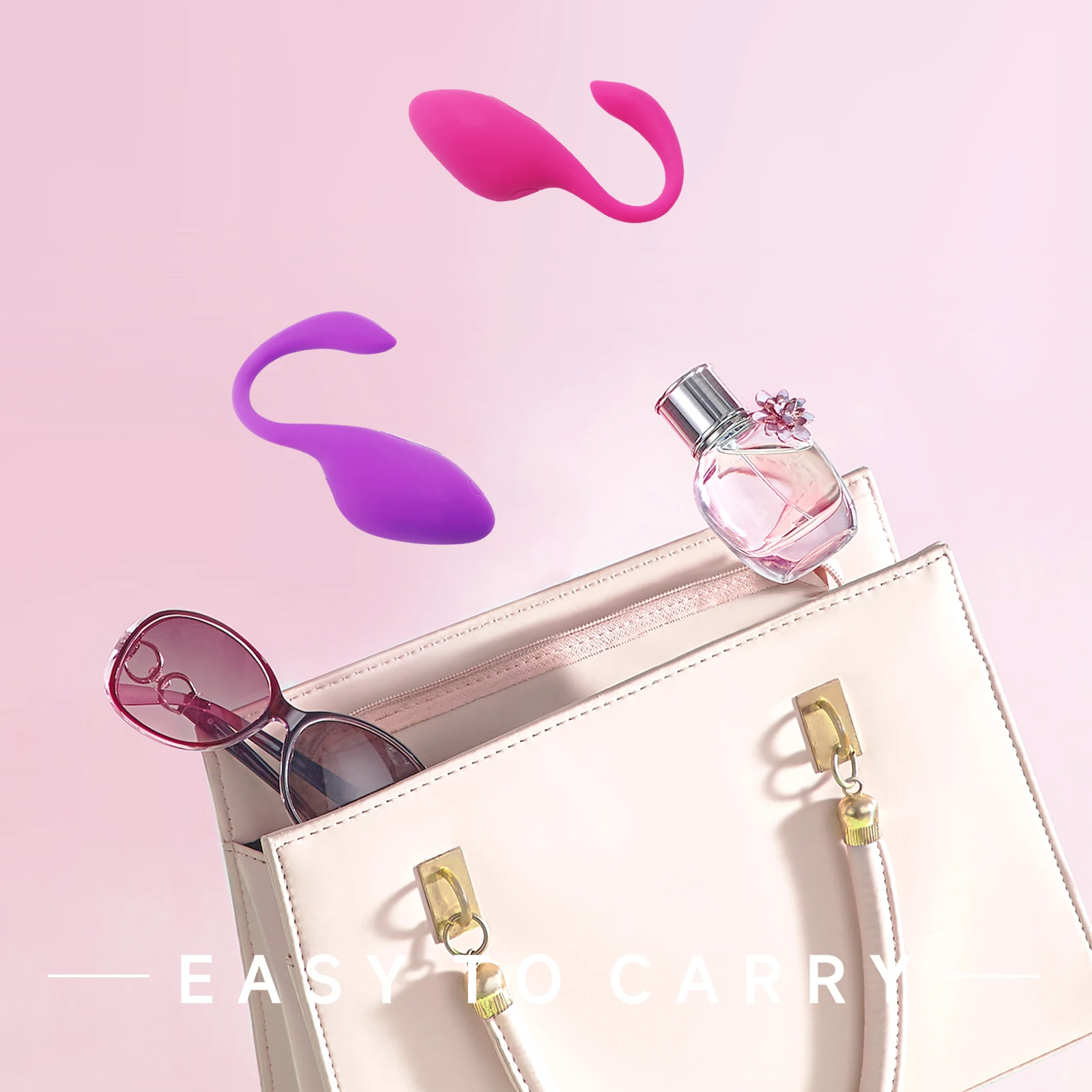 Pink wearable vibrating egg massager with a sleek wireless remote control.