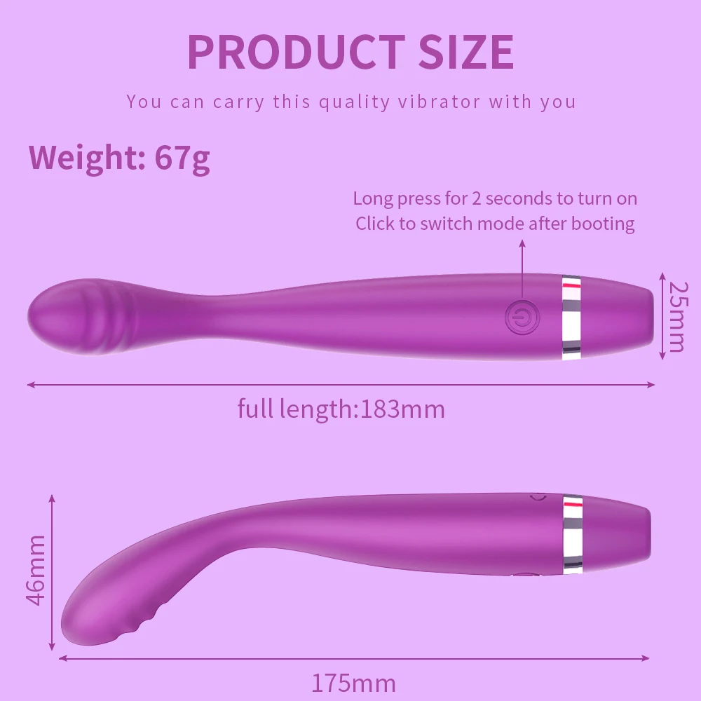 A sleek, ergonomic finger dildo vibrator designed for clitoral and G-spot stimulation.
