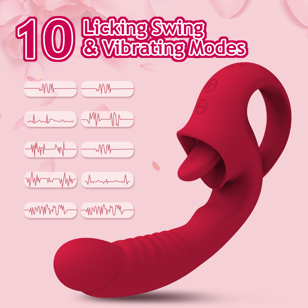 Clitoral Tongue Licking G Spot Vibrator Realistic Big Dildo Clitoralis Stimulator 10 Licking Vibrating Adult Sex Toys for Women - Image 16