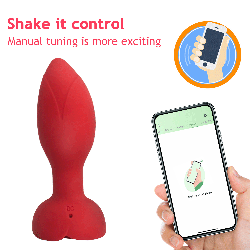 A sleek, black app-controlled rotating anal plug and prostate massager.