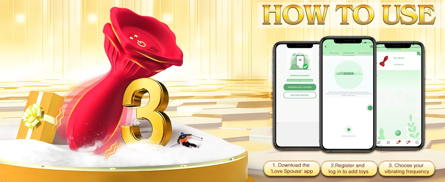 Red silicone vibrating rose butt plug with a tapered base and leaf detail for beginner-friendly APP controlled adult play.