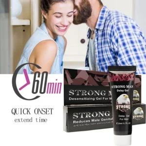 A professional bottle of Delay Spray for Men and Penis Enlargement Gel for male enhancement and endurance.