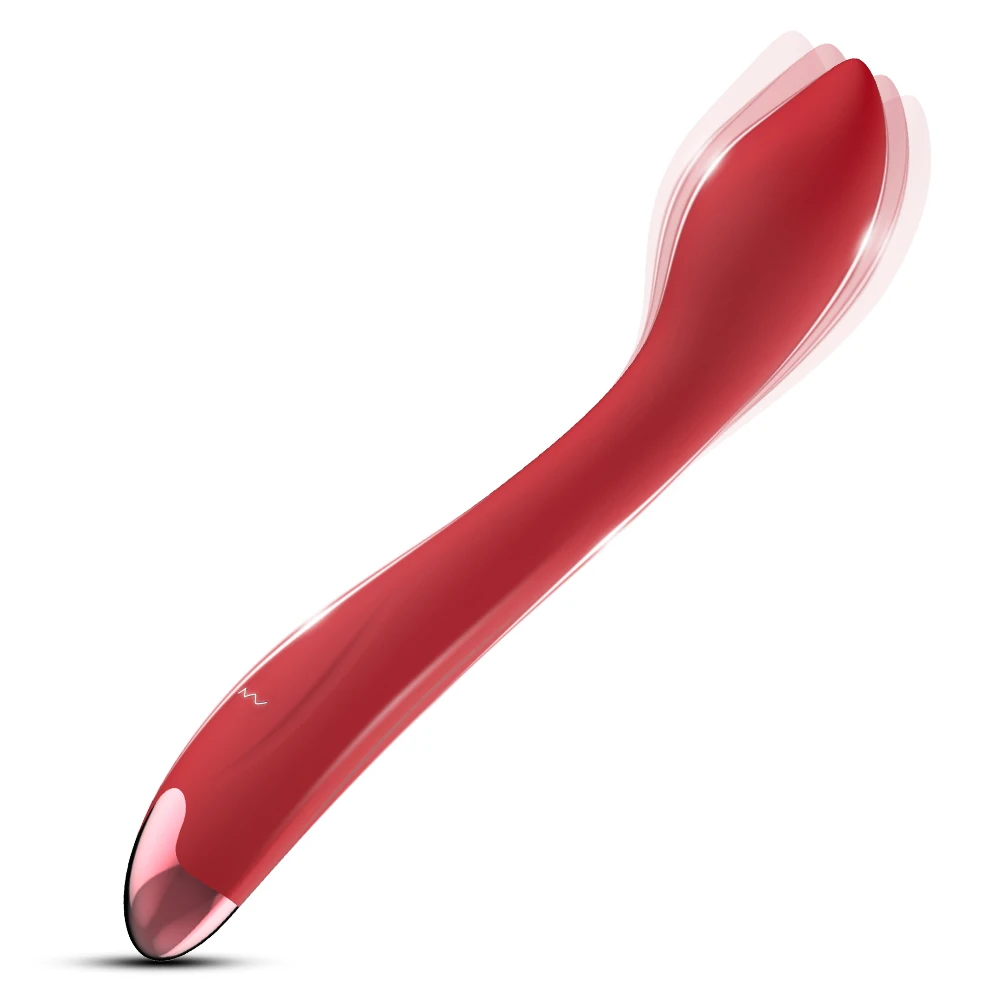 A sleek, ergonomic finger dildo vibrator designed for clitoral and G-spot stimulation.