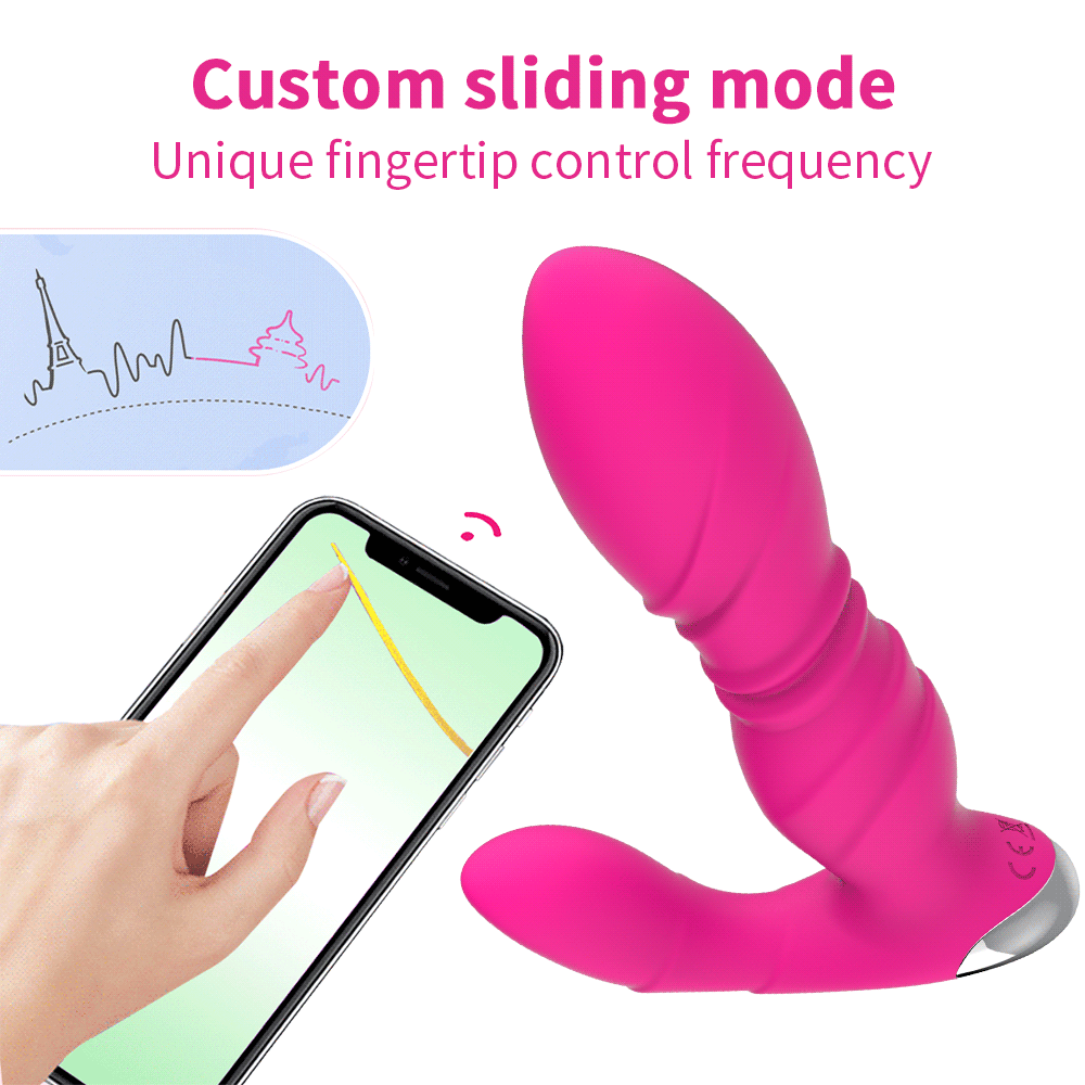 A sleek, ergonomic wearable panty vibrator with app control connectivity for discreet pleasure.