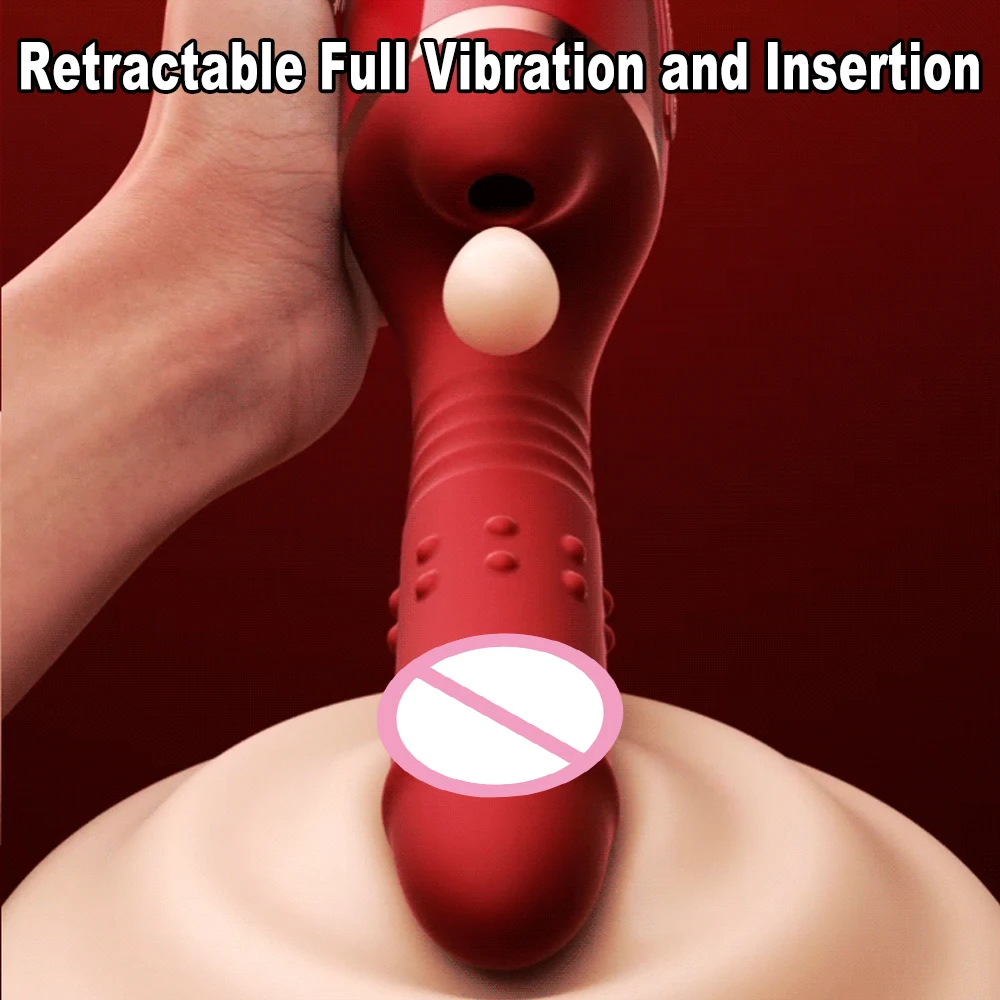 A high-performance sex machine by Xlucia featuring a black thrusting dildo and a heavy-duty suction cup base on a plain background.