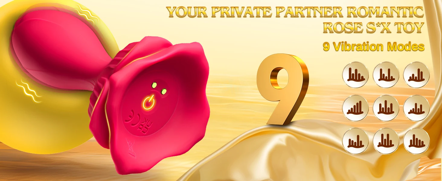 Red silicone vibrating rose butt plug with a tapered base and leaf detail for beginner-friendly APP controlled adult play.