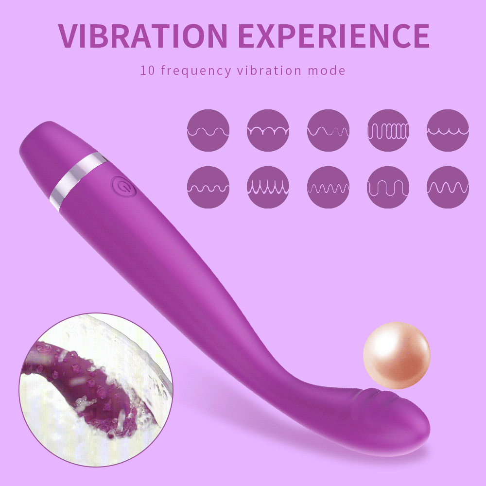 A sleek, ergonomic finger dildo vibrator designed for clitoral and G-spot stimulation.