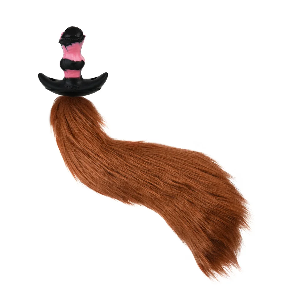 Xlucia Fox Tail Vibrator Set including wireless remote control, satin eye mask, and wearable fox tail accessory.