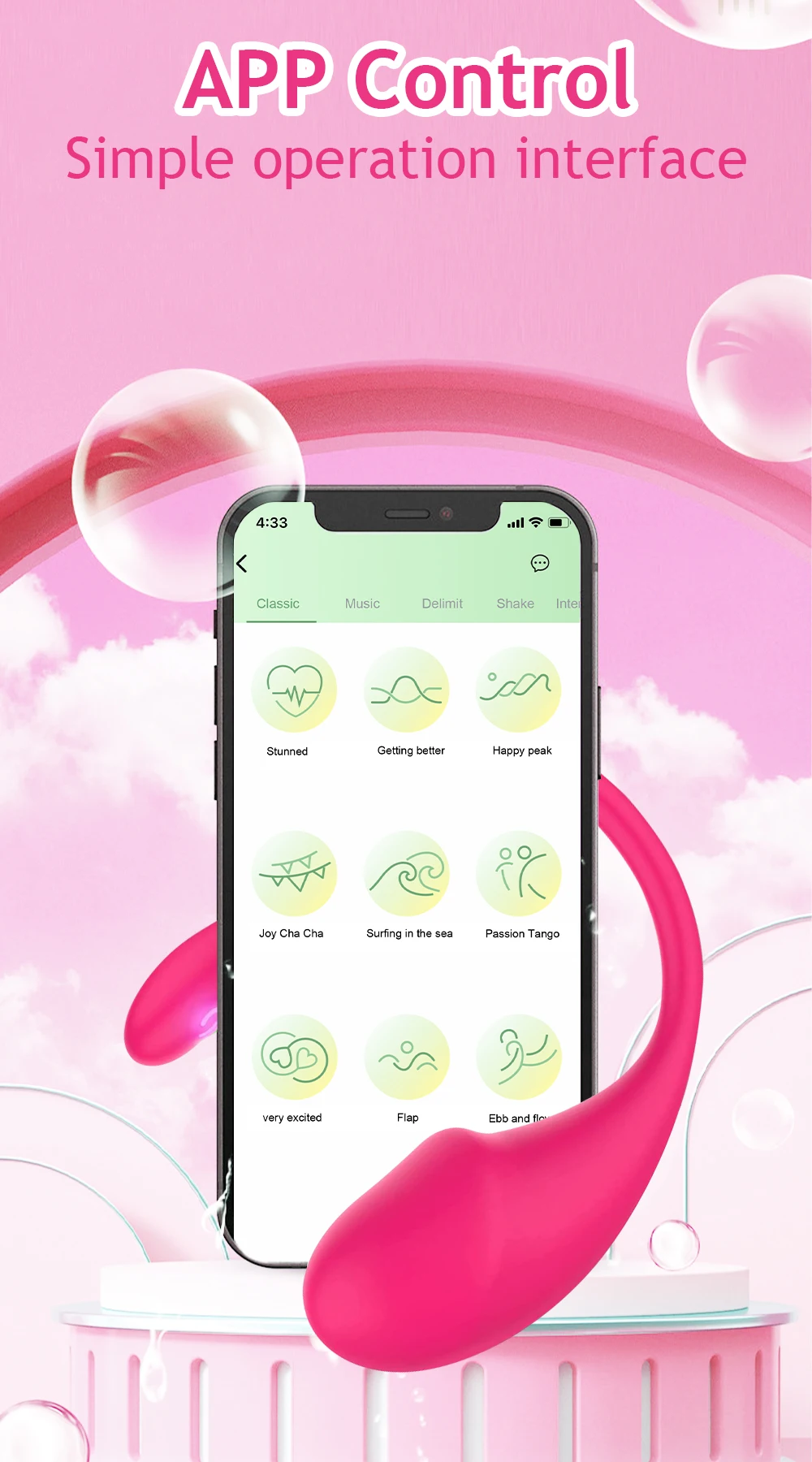 Xlucia Bluetooth vibrating egg for women.