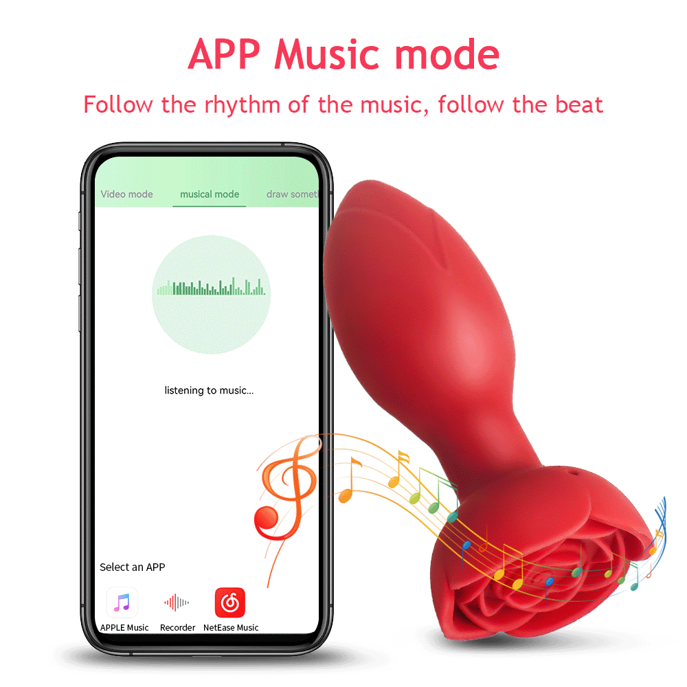 A sleek, black app-controlled rotating anal plug and prostate massager.