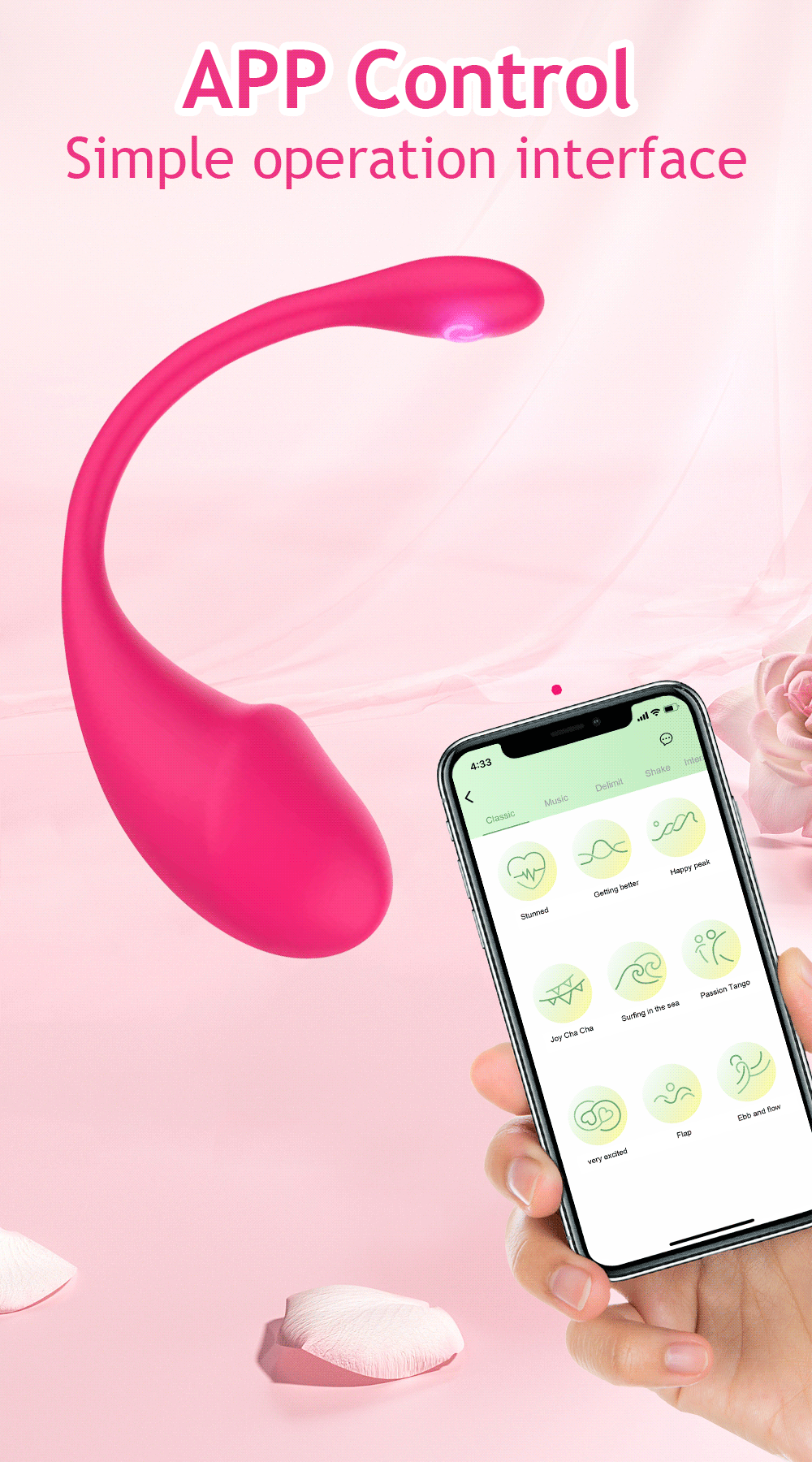 Xlucia Bluetooth vibrating egg for women.