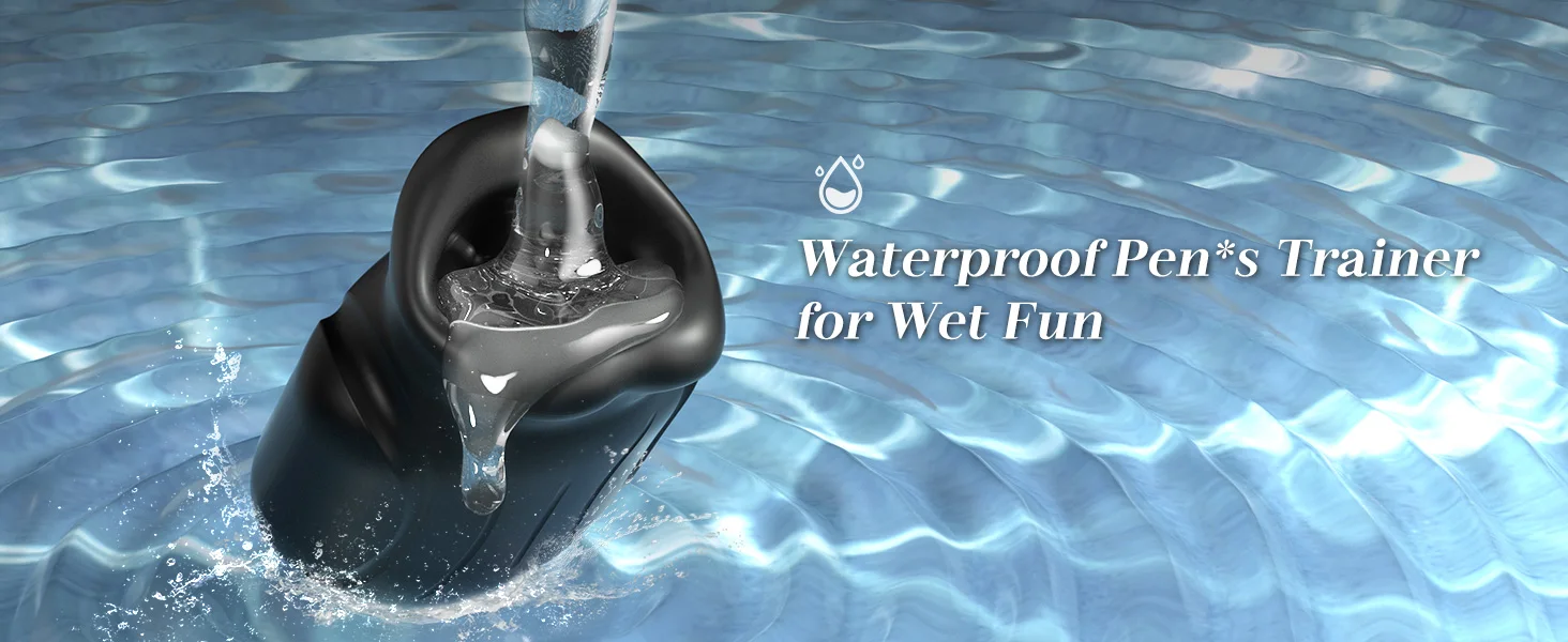 Close-up of a sleek black APP Control Male Masturbator showing the textured sucking mouth and ergonomic design for glans training.