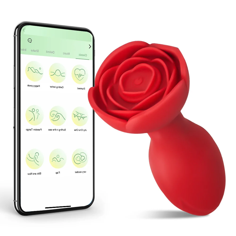 A sleek, black app-controlled rotating anal plug and prostate massager.