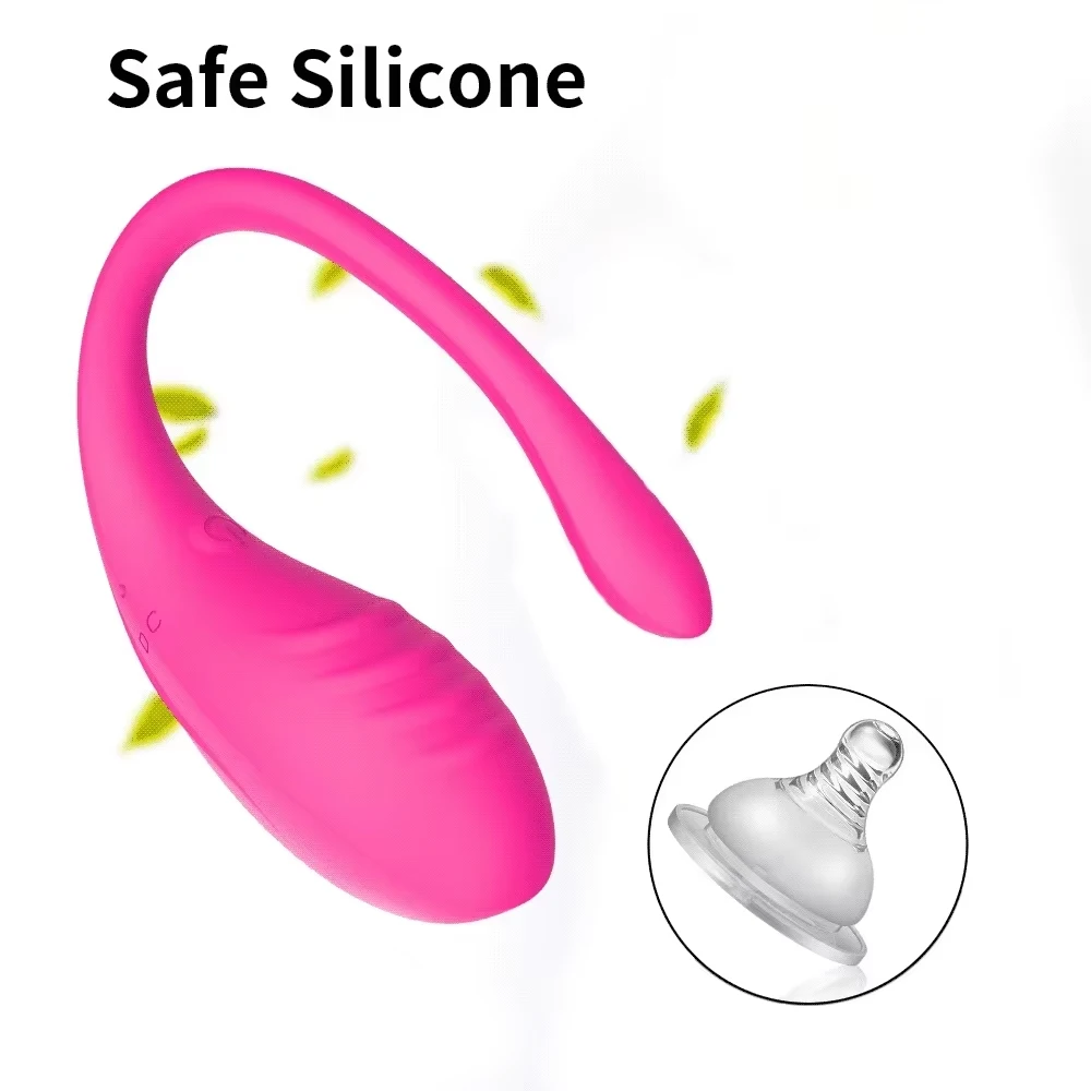 A sleek, purple wearable vibrating egg massager by Xlucia with a contoured design for G-spot and anal stimulation, shown next to a smartphone displaying the control app.