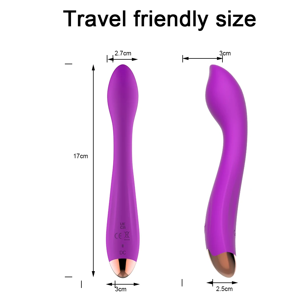 A sleek, ergonomic finger dildo vibrator designed for clitoral and G-spot stimulation.