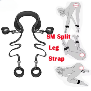 Premium under-mattress bed restraint system with adjustable limb cuffs for couples, black durable nylon straps