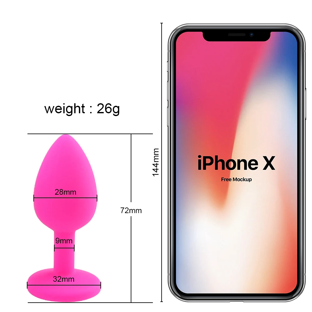 Three black silicone anal plugs in small, medium, and large sizes with flared bases on a plain background.