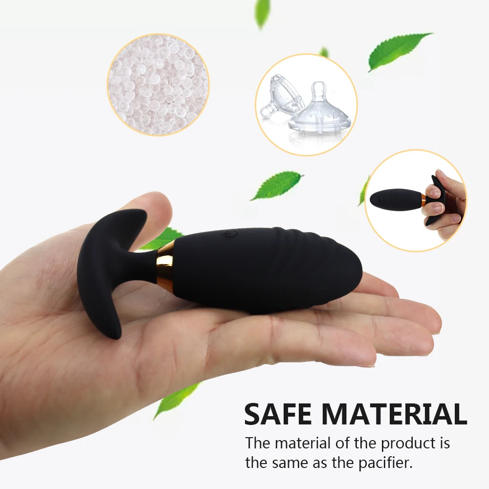 App-controlled black silicone butt plug and prostate massager with sleek ergonomic curves.