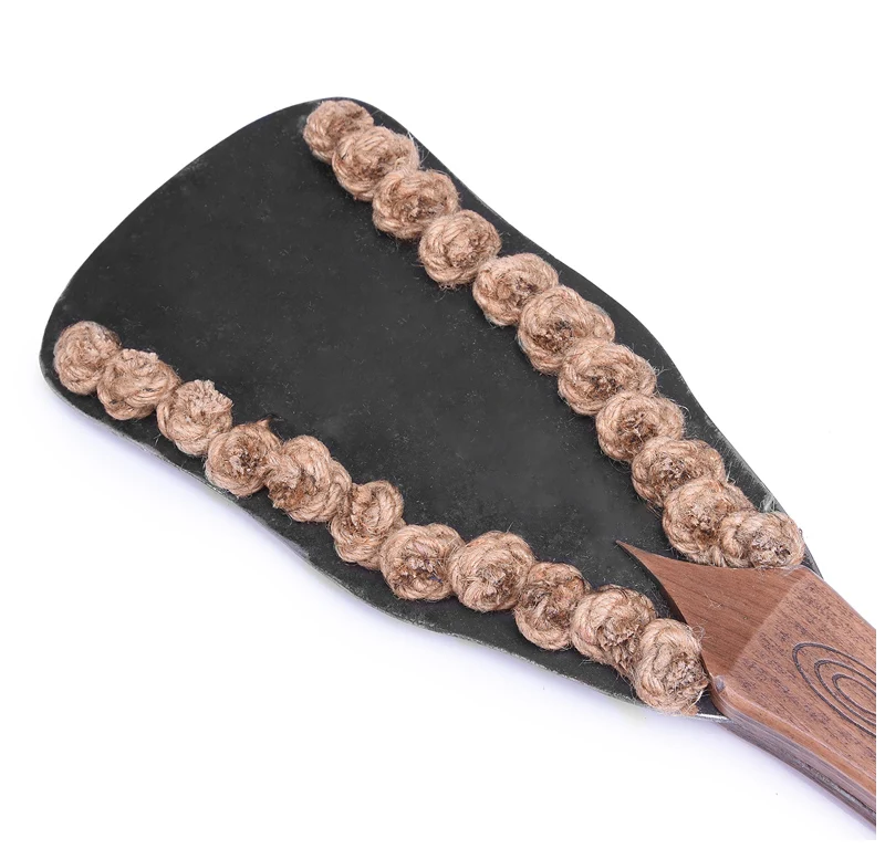 Iron Plate Spanking Paddle and Hemp Rope Bondage Whip Set By Xlucia - Image 14