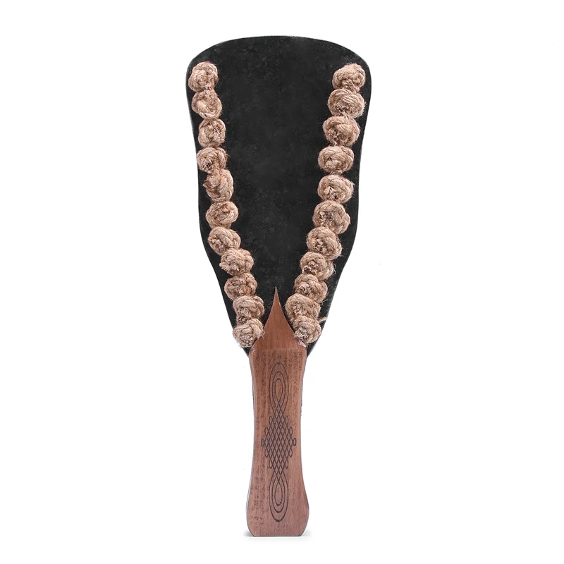 Iron Plate Spanking Paddle and Hemp Rope Bondage Whip Set By Xlucia - Image 11