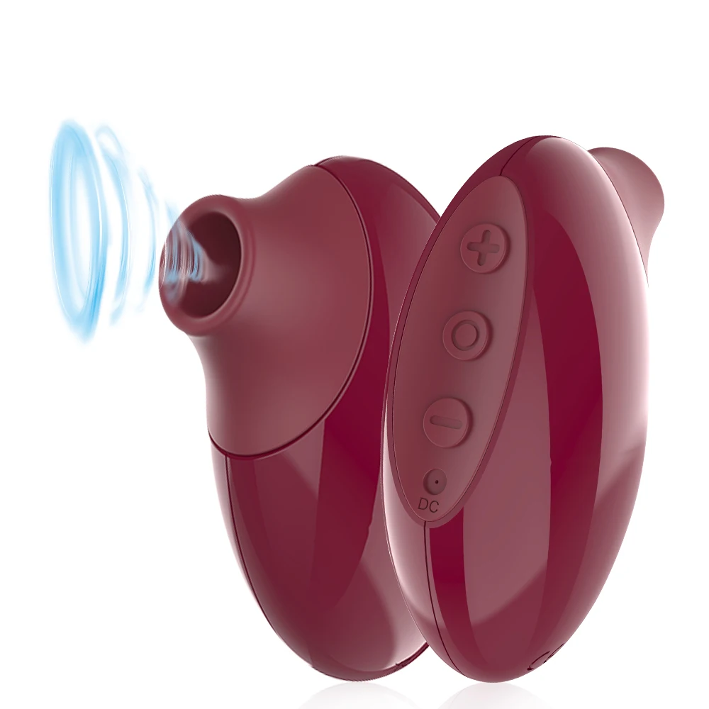 10 Frequency Sucking Vibratory Massager for clitoral and nipple stimulation shown from a side profile.