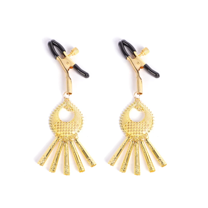 High-end butterfly style breast clamps with elegant tassels for women.