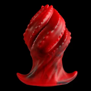 Large black wearable anal plug with a wide base for prostate and G-spot massage.
