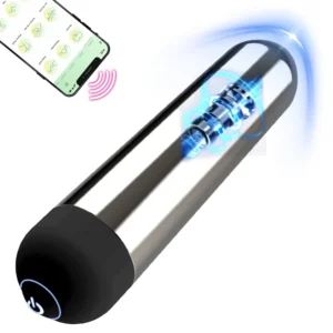 A sleek, compact bullet vibrator with Bluetooth connectivity for APP-controlled stimulation.