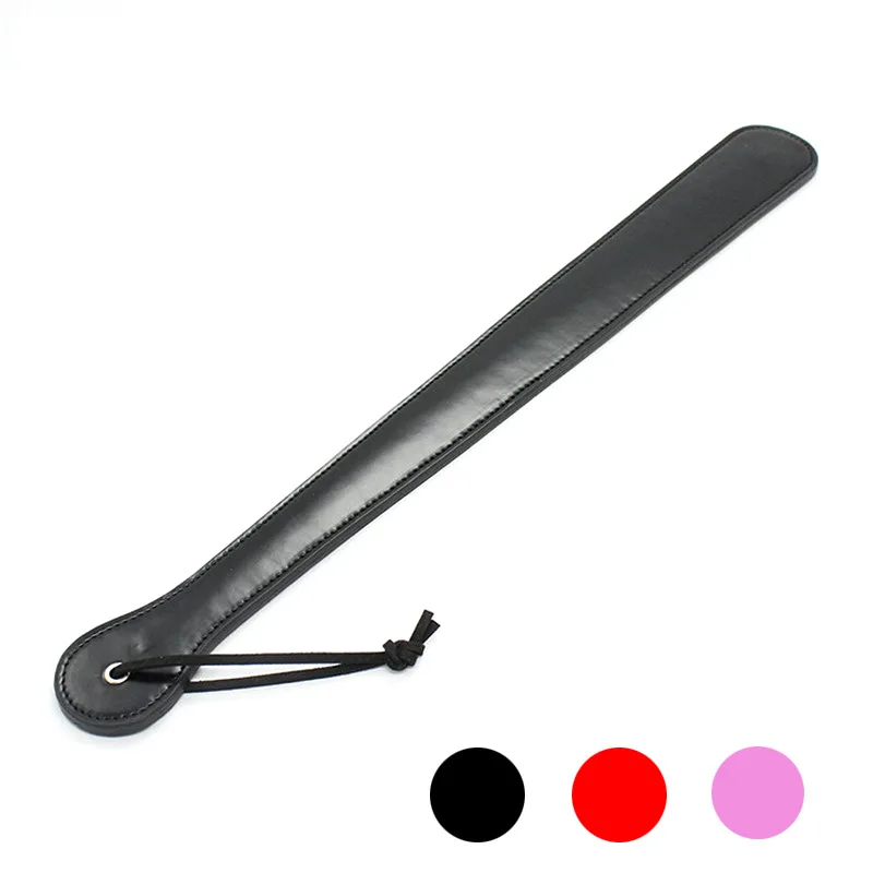 48cm black spanking paddle and bondage whip for BDSM adult games by Xlucia.