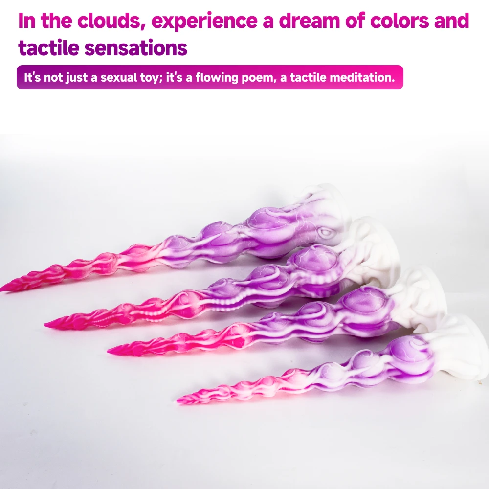 Advanced purple gradual biomimetic silicone anal plug by Xlucia for men and women.